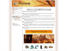 Tablet Screenshot of freewar.com
